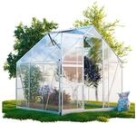 GARMIO&reg; Gew&auml;chshaus CUNEO 190x190cm f&uuml;r den Garten, Alu Fr&uuml;hbeet inklusive