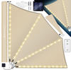 KESSER® Balkonfächer mit LED klappbar mit Wandhalterung 140x140cm ...