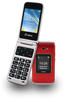 Vitus 2G Klappbares Senioren Mobiltelefon mit Großtasten rot