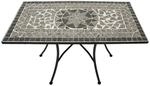 Wandtisch SIENA rechteckig 45x90cm, Eisen + Mosaik grau