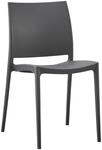 CLP Gartenstuhl stapelbar wetterfest Meton, Gartensessel mit Lehne UV-best&auml;ndig,