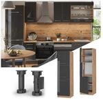 Vicco Herdumbauschrank K&uuml;chenschrank K&uuml;chenm&ouml;bel Fame-Line Eiche Anthrazit 60 cm