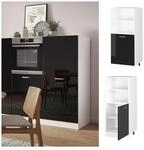 Vicco Vorratsschrank K&uuml;chenschrank R-Line Solid Wei&szlig; Schwarz 60 cm modern kleine