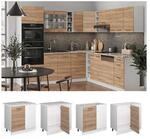 Vicco Eckunterschrank K&uuml;chenschrank K&uuml;chenzeile R-Line 86 cm Wei&szlig; Sonoma T&uuml;r