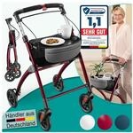 ELONEO Wohnungsrollator 54cm breit, faltbar und leicht, inkl. Tablett & Stoffkorb