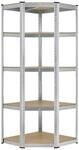 Juskys Lageregal Corner Basic 180 x 70 x 40-70 cm 875 kg 5 B&ouml;den 