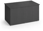 Oskar XXL Polyrattan Kissenbox 950L Auflagenbox Anthrazit Gartenbox Gartentruhe