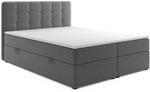 M-Punkt Boxspringbett Prag inkl. VISCO Topper (180 x 200 cm) mit Bettkasten