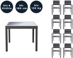 HOME DELUXE Garten-Sitzgruppe ausziehbar VERANO MADERA - 180/90 x 90 cm 4 St&uuml;hle