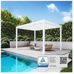 Weide Deluxe Pavillon Terrassen&uuml;berdachung Aluminium 3 X 4 M Wei&szlig;