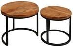 byLIVING Couchtisch SELMA, Breite 50 cm, Akazie natur/schwarz