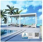 Weide Deluxe Pavillon Terrassen&uuml;berdachung Aluminium 3 X 6 M Wei&szlig;