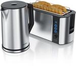Arendo 2-teiliges Frühstücksset, Edelstahl Wasserkocher 2200W, 4-Scheiben Arendo 2-teiliges Frühstücksset, Edelstahl Wasserkocher 2200W, 4-Scheiben