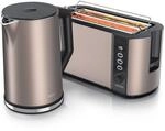 Arendo Fr&uuml;hst&uuml;cks-Set, Wasserkocher 1,5l, Langschlitz Toaster f&uuml;r 4 Scheiben,