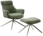 iNNoSeat by MCA + PELION Drehstuhl mit Armlehnen - versch. Farben - Edelstahl / Olive