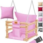 KIDIZ&reg; Babyschaukel Kinderschaukel Schaukelsitz mit Polsterung Holz-Schaukel mit