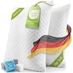 Juskys Kissen 40x80 cm f&uuml;r Bett - 2er Set Kopfkissen mit Memory-Foam F&uuml;llung -