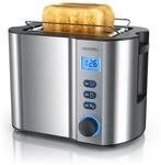 Arendo Toaster f&uuml;r 2 Scheiben mit Restzeitanzeige, 800W, w&auml;rmeisolierendes