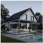Weide E-Deluxe Plus elektrische Pergola mit LED Voll Aluminium 4 x 6 M 