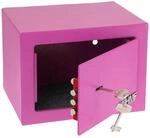 HMF 49216-15 Tresor mit Schl&uuml;ssel, M&ouml;beltresor klein, 23 x 17 x 17 cm, Pink