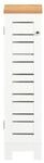 SoBuy Toilettenschrank Mit Toilettenpapierhalter Und 1 T&uuml;r Wei&szlig; 20x18x75cm...