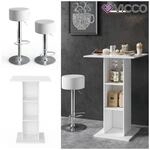 VICCO Bartisch Bar Wei&szlig; Beton Bartresen Stehtisch Tresentisch Bistrotisch K&uuml;che