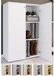 VCM XL Holz Gro&szlig;er Schuhschrank Schuhregal Gro&szlig; Stiefel Dielenm&ouml;bel Lona 3 F&auml;cher