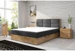 M-Punkt GmbH Boxspringbett STOCKHOLM Eiche Holz mit Bettkasten 180 x 200 cm...