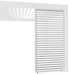 Weide Lamellenwand horizontal wei&szlig; Aluminium als Pergola Sichtschutz?1.13 Meter
