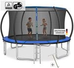tectake&reg; Trampolin, &Oslash; 366 cm, GS-zertifiziert, Randabdeckung, inklusive