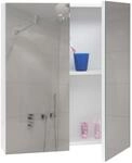 Spiegelschrank MCW-B19b, Badschrank H&auml;ngeschrank, 2 Regalb&ouml;den hochglanz