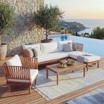 Garten-Garnitur MCW-L29, Garnitur Sitzgruppe Lounge-Set Sofa, Akazie Holz