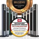 Brandson Turmventilator, 12 Geschwindigkeitenstufen, DC-Motor, ECO Modus,