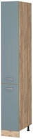 Vicco Apothekerhochschrank K&uuml;chenschrank R-Line Solid Eiche Blau Grau 30 cm modern