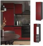 Vicco K&uuml;hlumbauschrank K&uuml;chenschrank K&uuml;chenm&ouml;bel R-Line J-Shape Anthrazit Rot 60