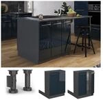 Vicco Regalinselunterschrank Fame-Line Anthrazit Dunkelblau Hochglanz 60 cm