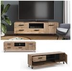 Vicco Lowboard TV-Regal Fernsehregal Amber Eiche 150x49 cm modern Wohnzimmer Regal