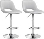 CLP 2er Set Barhocker Camden I Samt-Bezug