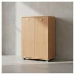 KADIMA DESIGN Schuhschrank-Kommode f&uuml;r bis zu 12 Paar Schuhe, 2 T&uuml;ren, 3