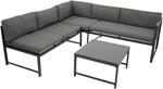Funktions Lounge Set MONTANA, Aluminium dunkelgrau, Polster grau