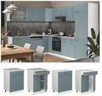 Vicco Schubunterschrank K&uuml;chenschrank R-Line Solid Wei&szlig; Blau Grau 60 cm modern