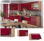 Vicco H&auml;ngeschrank K&uuml;chenschrank K&uuml;chenm&ouml;bel Fame-Line Eiche Rot Bordeaux modern