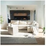 HOME DELUXE Modulares Schlafsofa VINA Beige - 380 x 168 cm