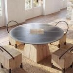 Esstisch MCW-L76, Tisch Esszimmertisch, rund Industrial Massiv-Holz MVG-zertifiziert
