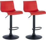 CLP 2er Set Barhocker Branford I Stoff I Kunststoff I H&ouml;henverstellbarer