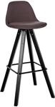 CLP Barhocker modern Corbin Square, gepolstert mit R&uuml;ckenlehne, Holzgestell Buche,