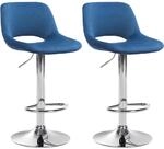 CLP 2er Set Barhocker Camden I Samt-Bezug