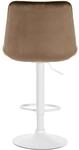 CLP Barhocker Toni Samt H&ouml;henverstellbarer Thekenhocker mit R&uuml;ckenlehne 