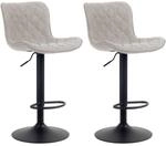CLP 2er Set Barhocker Emma - H&ouml;henverstellbare Barst&uuml;hle - 360&deg; Drehst&uuml;hle Mit
