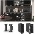 Vicco Apothekerunterschrank K&uuml;chenschrank R-Line Solid Anthrazit Schwarz 30 cm